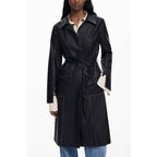 Desigual Black Polyethylene Women Coat