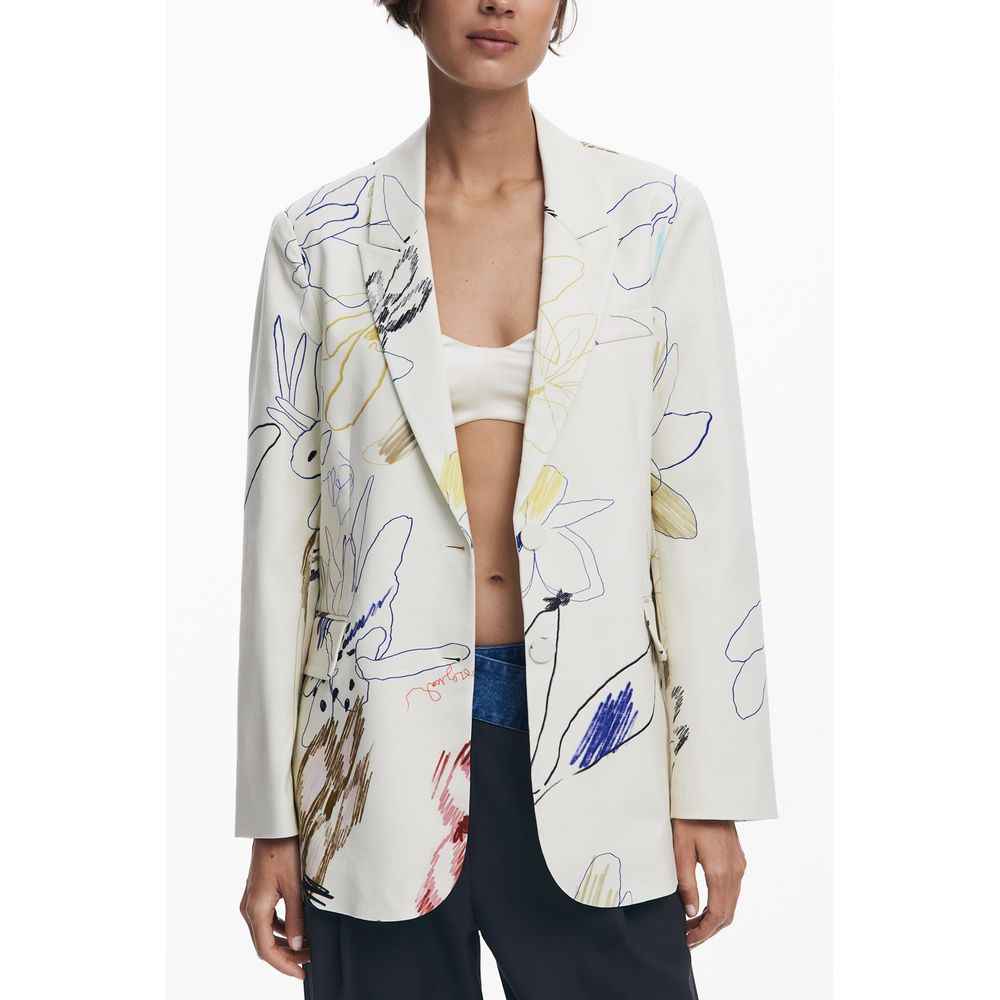 Desigual White Polyester Women Jacket