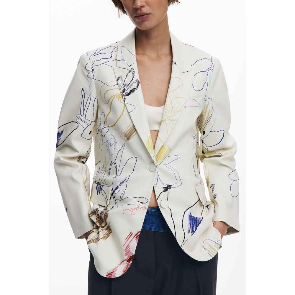 Desigual White Polyester Women Jacket