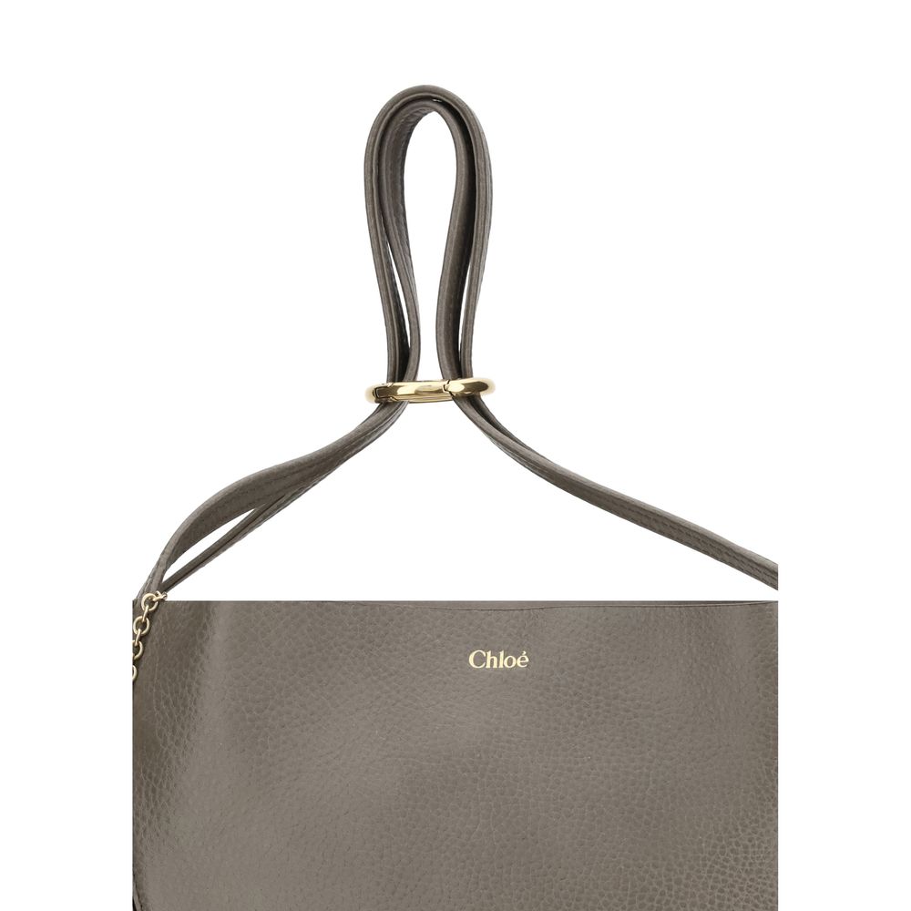 Chloé Gray Calf Leather Bos Taurus Shoulder Bag
