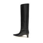 Staud Black Calf Leather Bos Taurus High Heel Boots