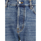 Haikure Blue Cotton Straight-Leg Jeans
