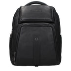 Piquadro Black Leather Backpack