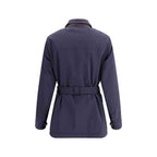 Brunello Cucinelli Blue Polyester Coat