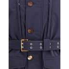 Brunello Cucinelli Blue Polyester Coat