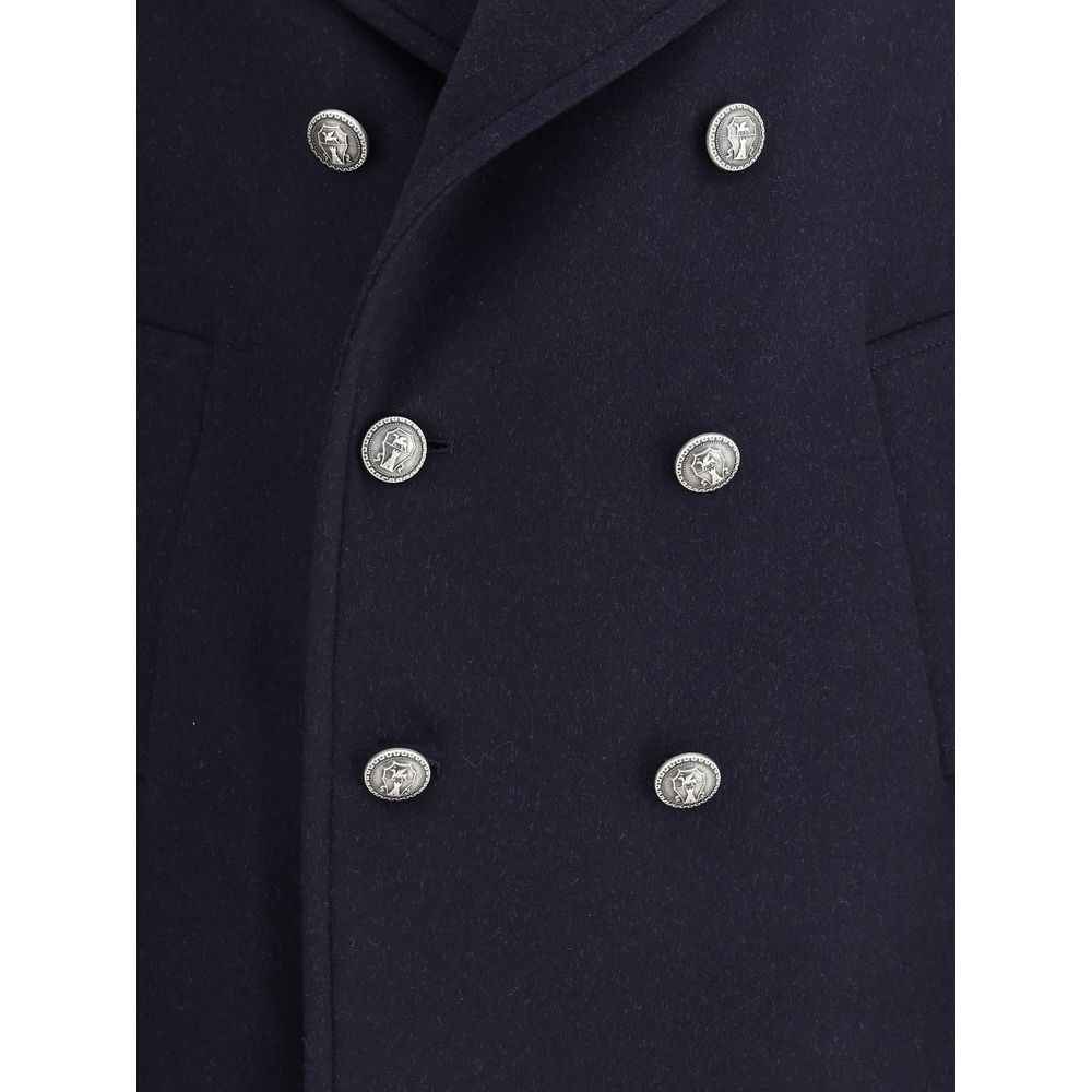 Brunello Cucinelli Double wool flannel Caban