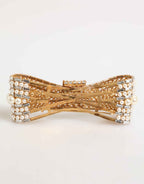 Dolce & Gabbana Gold Brass Glas Crystal Faux Pearl Embellished Brooch