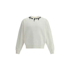 Palm Angels Cream Cotton Sweatshirt