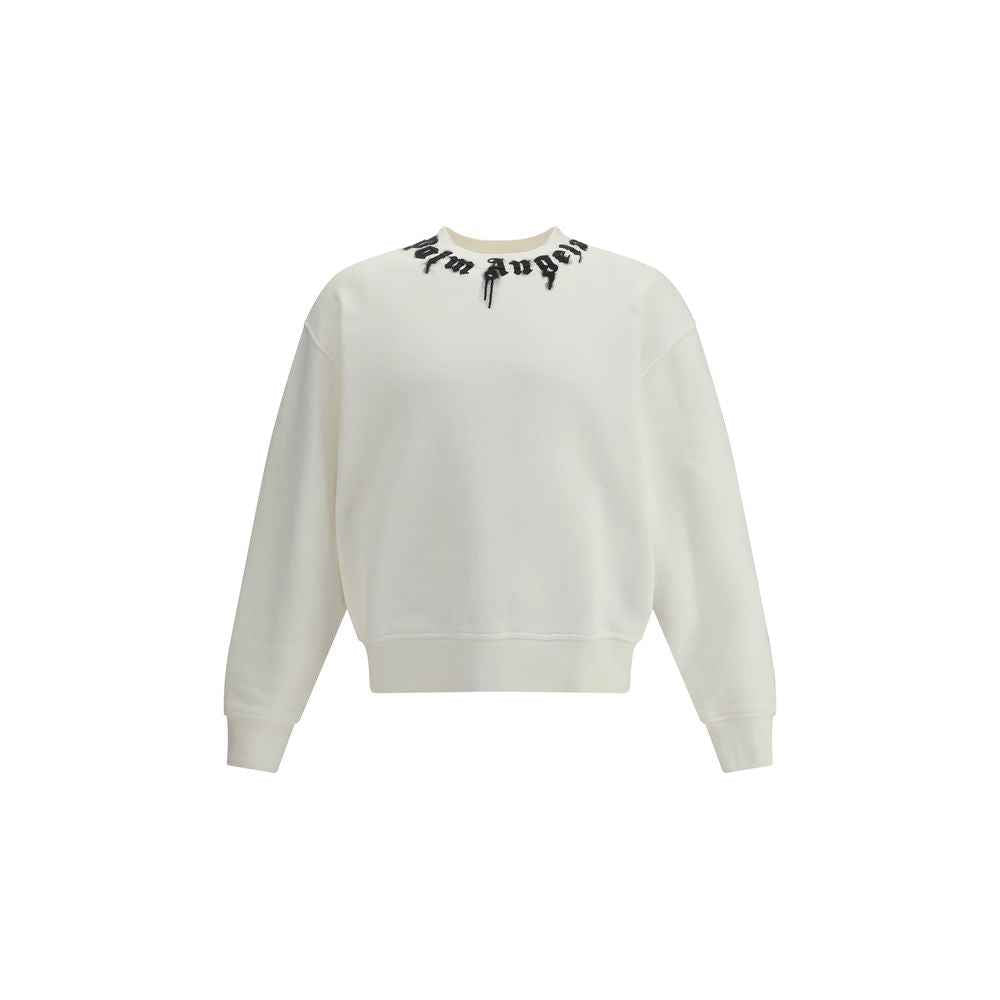Palm Angels Cream Cotton Sweatshirt