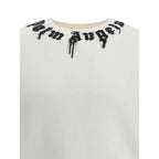 Palm Angels Cream Cotton Sweatshirt