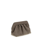 THEMOIRè Bios suede Clutch Bag