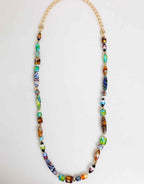 Dolce & Gabbana Multicolor Murano Glass Beads Brass Women Jewelry Necklace