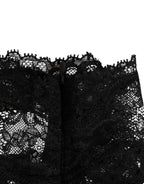 Dolce & Gabbana Black Lace Bandeau Bustier Top Sheer Stretch Underwear