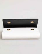 Dolce & Gabbana White Leather Card Case Holder Wallet Gold Logo Plate  Key Holder