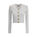 Balmain Ribbed and braided Cardigan