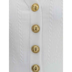 Balmain Ribbed and braided Cardigan