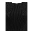 Balmain Sleeveless torsade knit long Dress