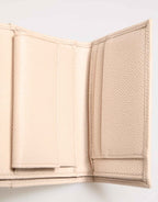 Dolce & Gabbana Light Pink Calf Leather DG Logo French Flap Wallet