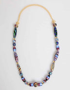 Dolce & Gabbana Multicolor Murano Glass Beads Gold Brass Chain Jewelry Necklace