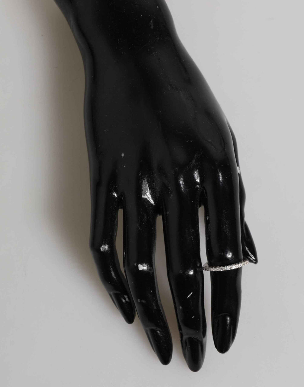 Nialaya Sterling Silver 925 Band Pave CZ Crystal Eternity Ring