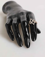 Nialaya Geometric Diamond Shape Pave CZ Crystal Jewelry Ring