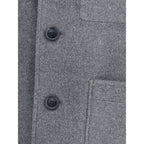 Ami Paris Gray Wool Coat