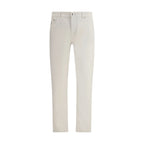 Brunello Cucinelli White Cotton Slim Fit Jeans