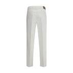Brunello Cucinelli White Cotton Casual Pants