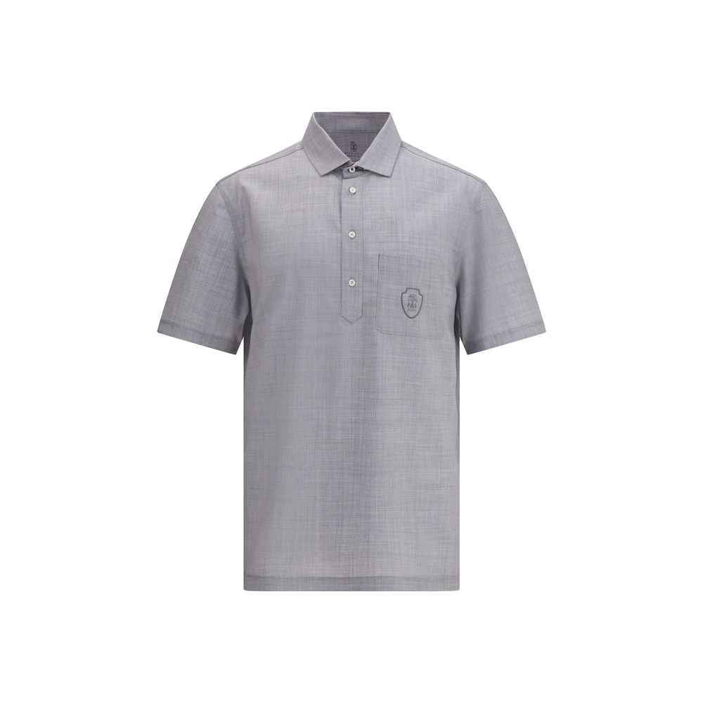 Brunello Cucinelli Virgin wool poplin polo Shirt