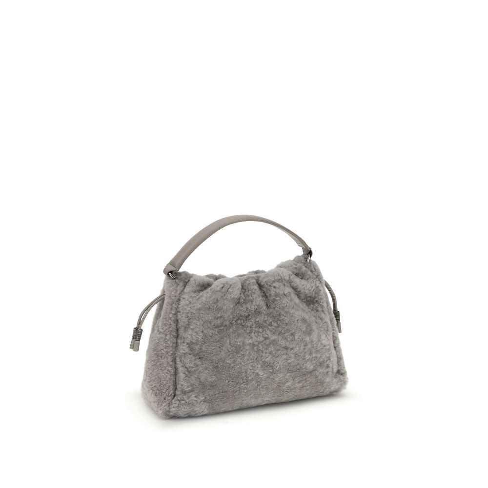 Brunello Cucinelli Small shearling Mellow Shoulder Bag