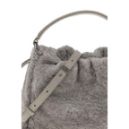 Brunello Cucinelli Small shearling Mellow Shoulder Bag