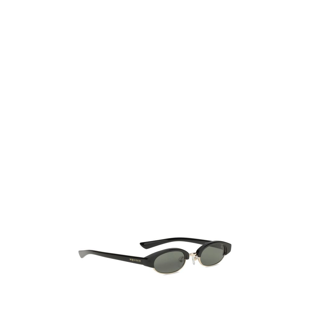 Alexander McQueen Black Acetate Sunglasses