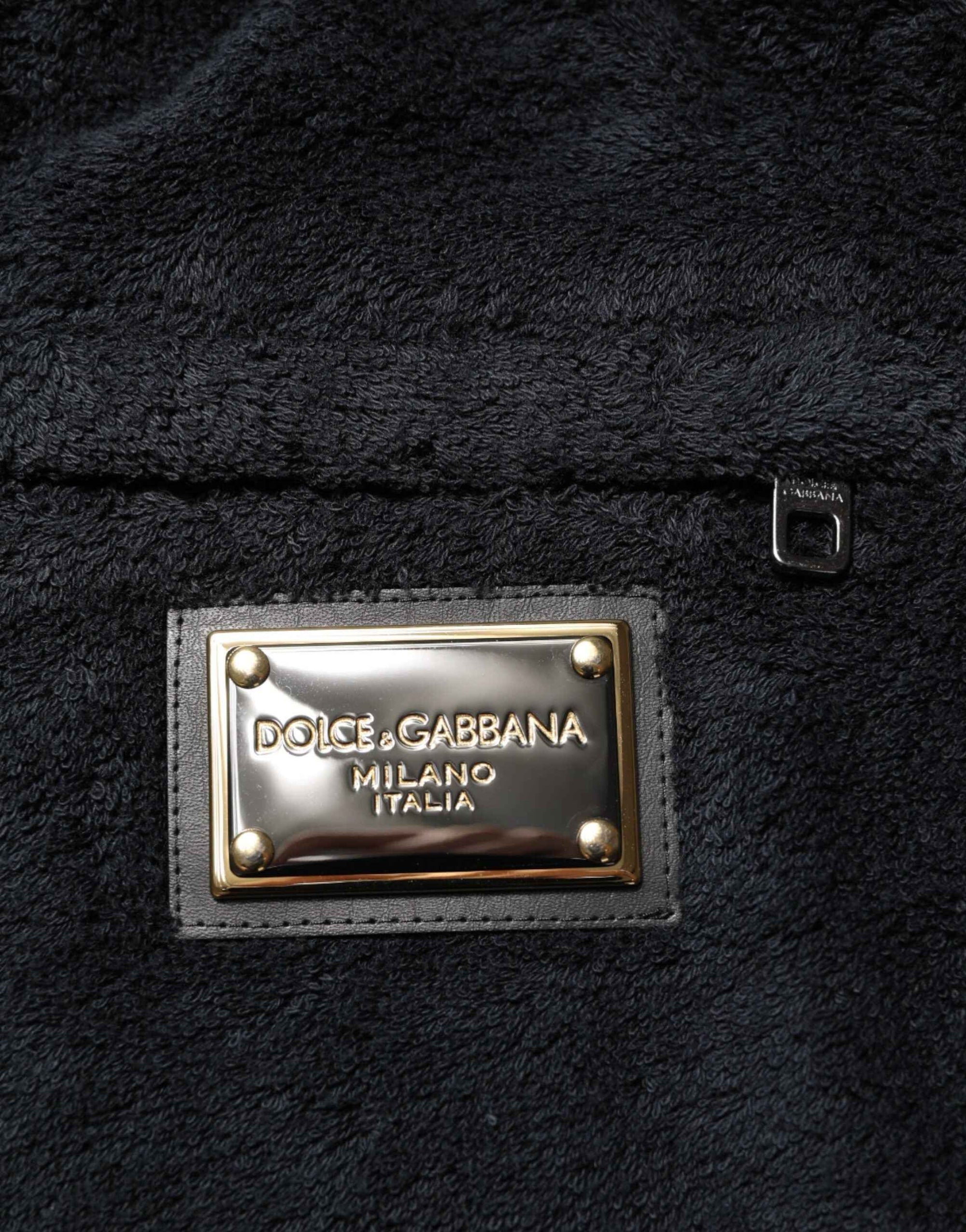 Dolce & Gabbana Black Cotton Logo Men Jogger Sweatpants Pants