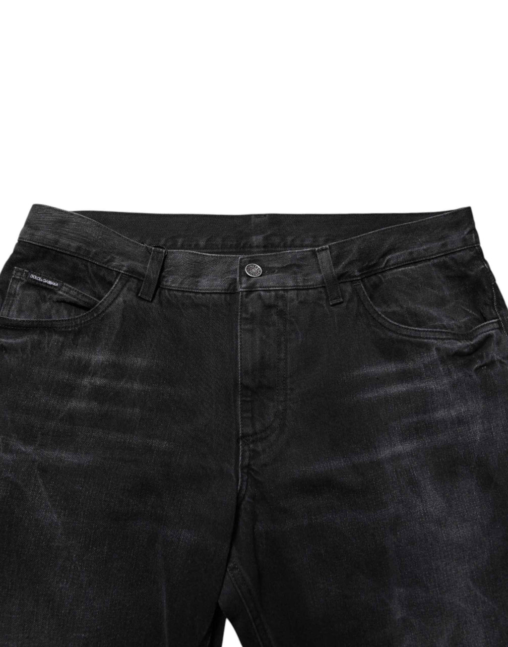 Dolce & Gabbana Black Washed Cotton Skinny Men Denim Jeans