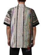 Dolce & Gabbana Multicolor Graphic Collared Casual Shirt