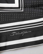 Dolce & Gabbana Black White StripeDot Print Casual Polo Shirt
