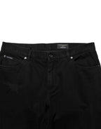 Dolce & Gabbana Black Cotton Regular Denim Men Trouser Jeans
