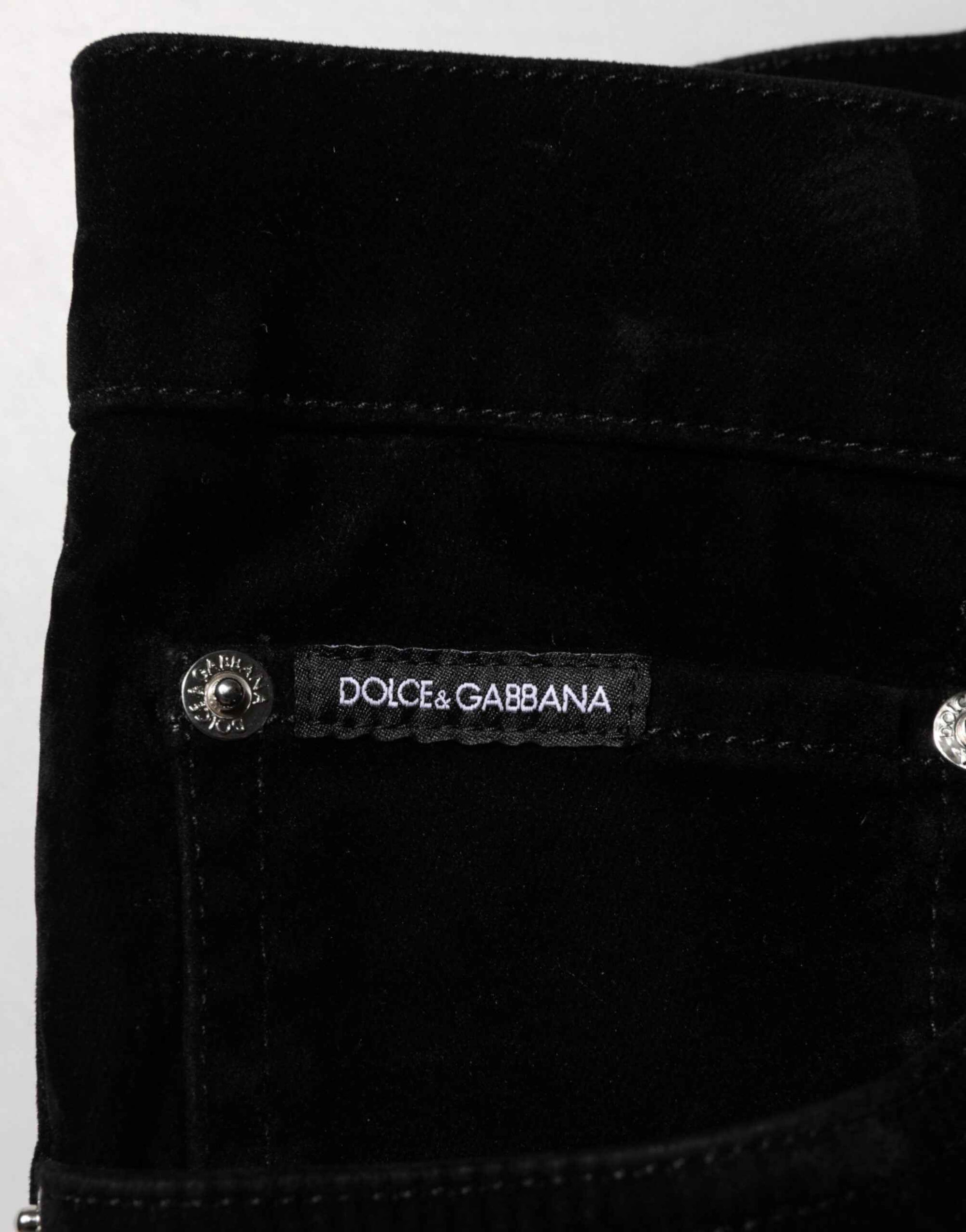 Dolce & Gabbana Black Cotton Slim Fit Denim Trouser Jeans