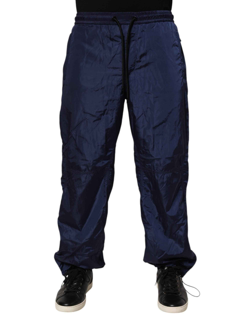 Dolce & Gabbana Blue Nylon Straight Jogger Sweatpants Pants