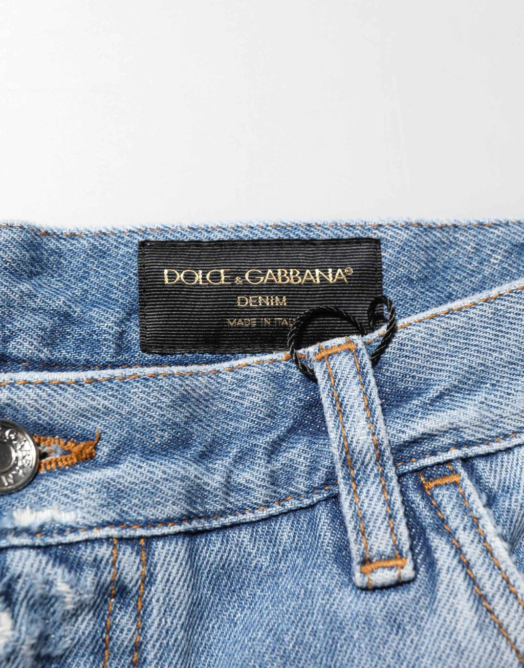 Dolce & Gabbana Blue Distressed Ripped Denim Trouser Jeans