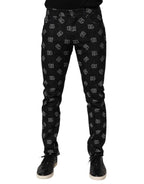 Dolce & Gabbana Black DG Monogram Cotton Skinny Denim Jeans