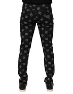 Dolce & Gabbana Black DG Monogram Cotton Skinny Denim Jeans