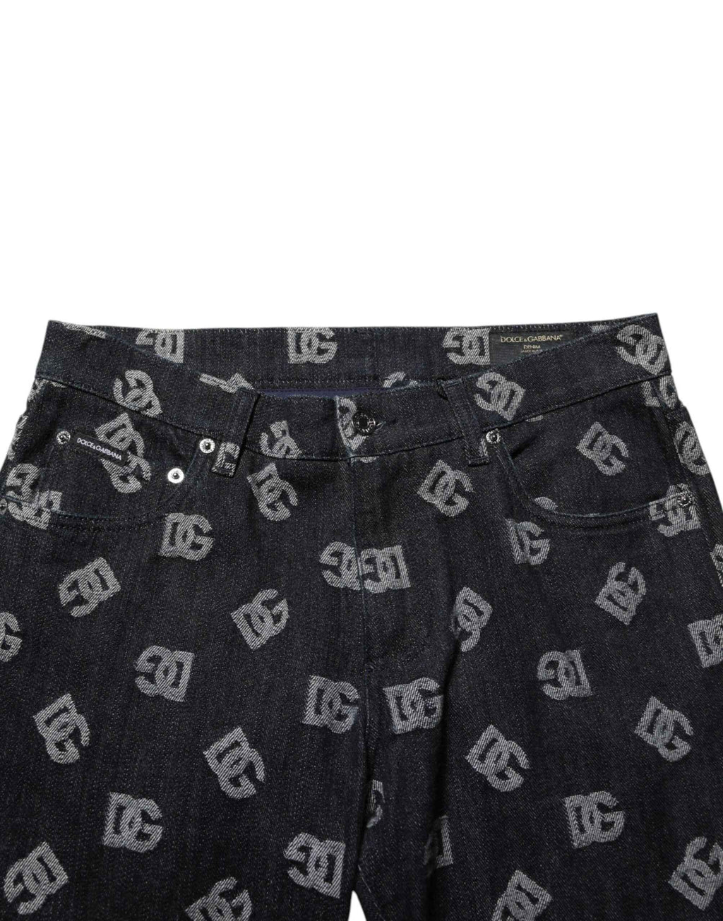 Dolce & Gabbana Black DG Monogram Cotton Skinny Denim Jeans