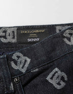 Dolce & Gabbana Black DG Monogram Cotton Skinny Denim Jeans
