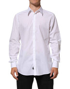 Dolce & Gabbana White Cotton MARTINI Men Formal Dress Shirt