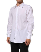 Dolce & Gabbana White Cotton MARTINI Men Formal Dress Shirt