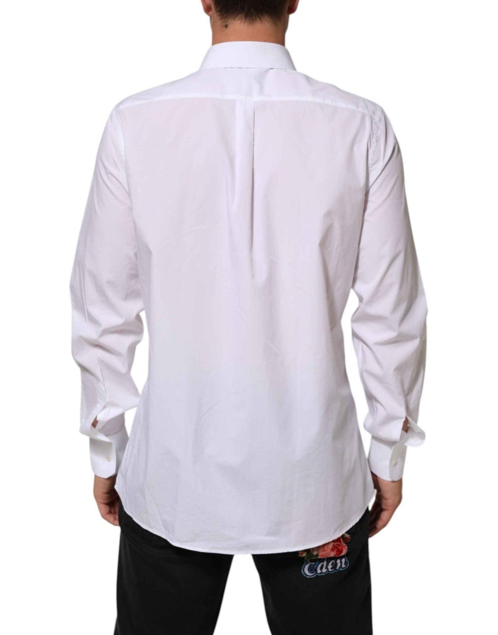 Dolce & Gabbana White Cotton MARTINI Men Formal Dress Shirt