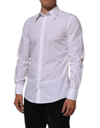 Dolce & Gabbana White Cotton MARTINI Men Formal Dress Shirt