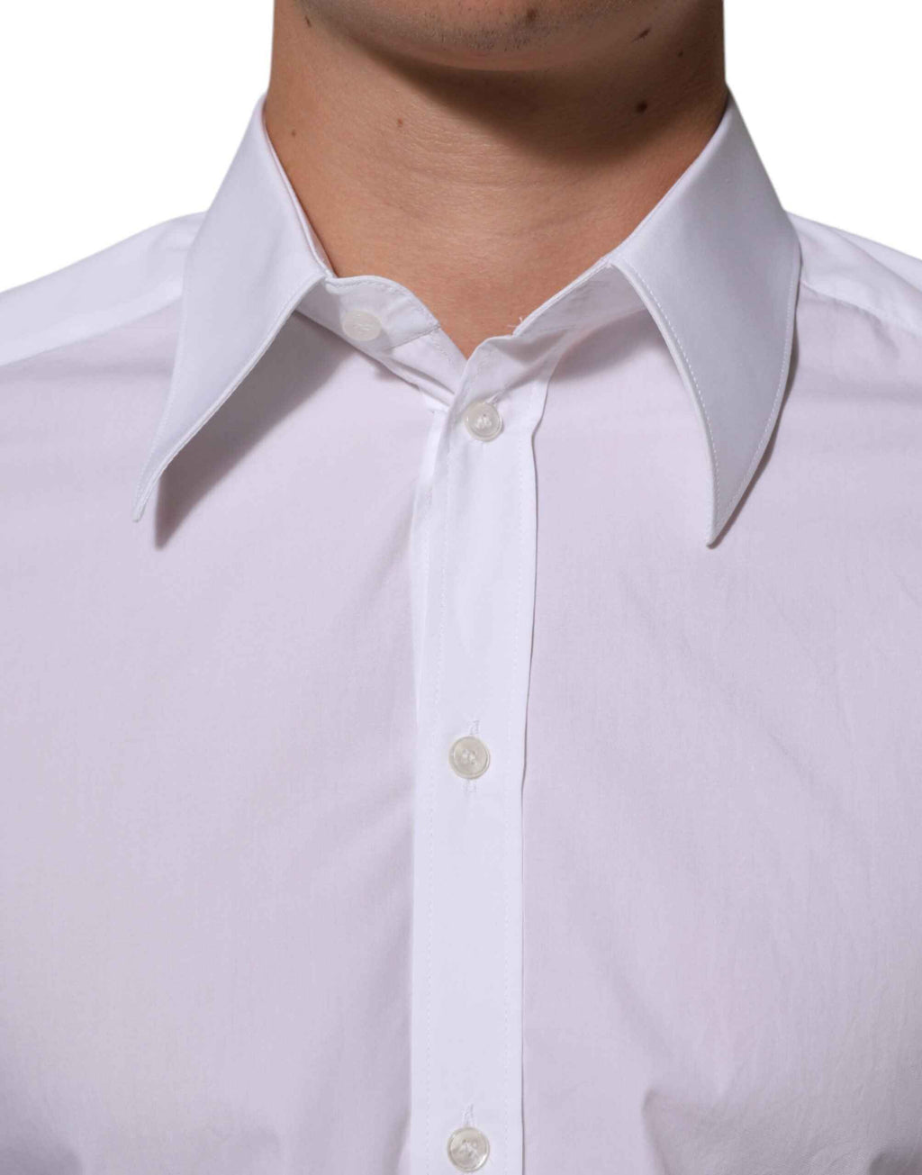 Dolce & Gabbana White Cotton MARTINI Men Formal Dress Shirt