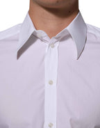 Dolce & Gabbana White Cotton MARTINI Men Formal Dress Shirt